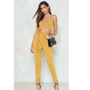 Yellow 2 Piece Bralette & Pant Set